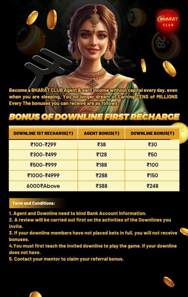 bharat club deposit bonus
